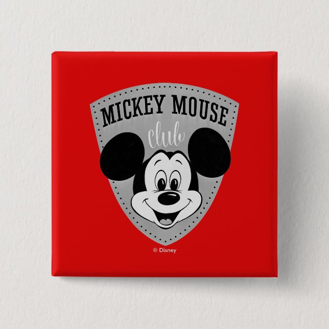 Vintage Mickey Mouse Club Pinback Button (Front)