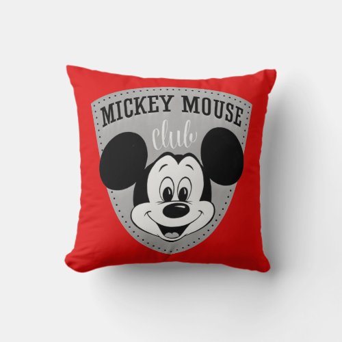 Vintage Mickey Mouse Club Throw Pillow