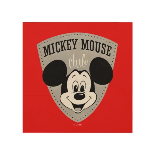 Vintage Mickey Mouse Club Wood Wall Art