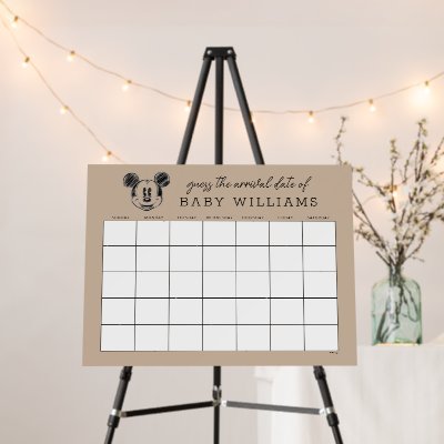 Vintage Mickey Mouse | Guess the Due Date Foam Board