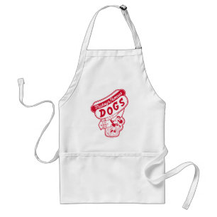 Vintage Mickey Mouse Hot Dog Sign Adult Apron