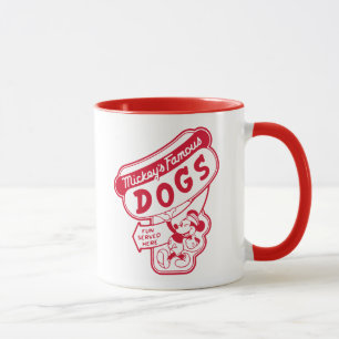 Vintage Mickey Mouse Hot Dog Sign Mug