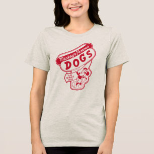Vintage Mickey Mouse Hot Dog Sign Tri-Blend Shirt