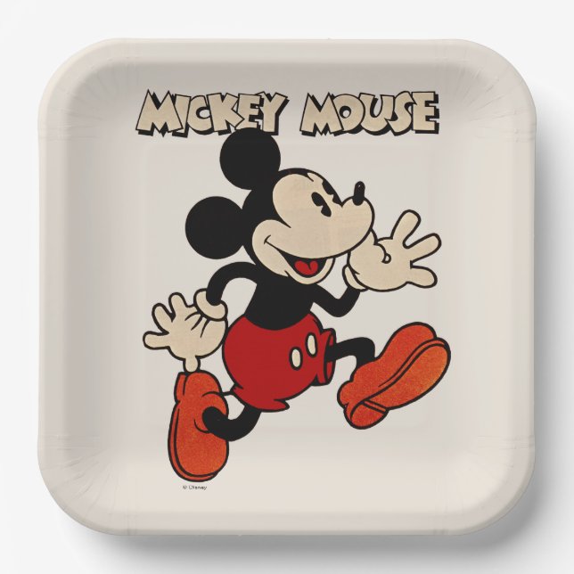 Vintage Mickey Mouse Paper Plates (Front)