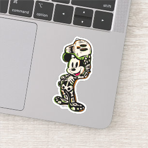 Vintage Mickey Mouse Skeleton Costume Sticker