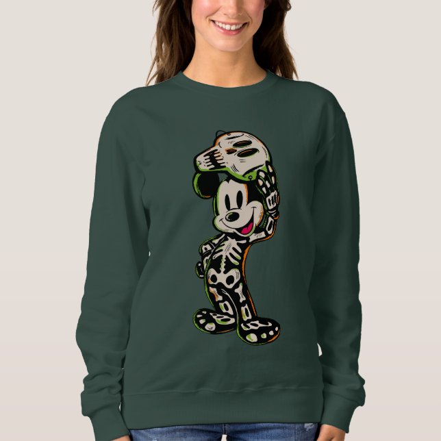Vintage Mickey Mouse Skeleton Costume Sweatshirt (Front)