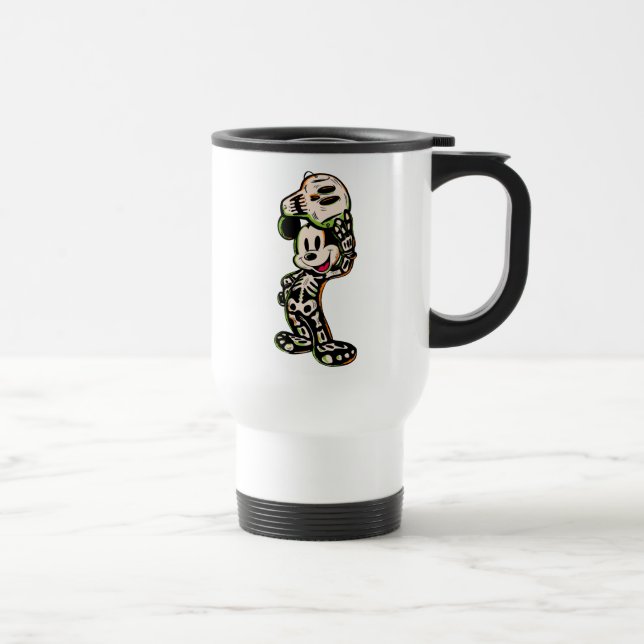 Vintage Mickey Mouse Skeleton Costume Travel Mug (Right)
