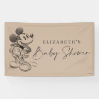 Vintage Mickey Mouse Sketch Baby Shower