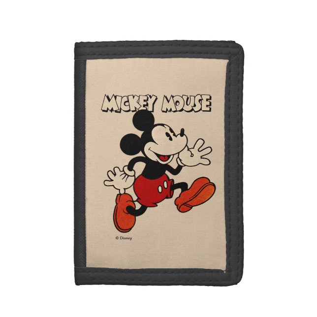 Vintage Mickey Mouse Trifold Wallet (Front Vertical)
