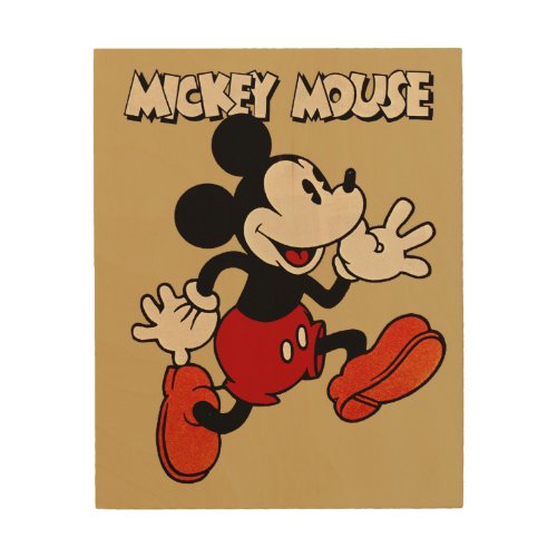 Vintage Mickey Mouse Wood Wall Art