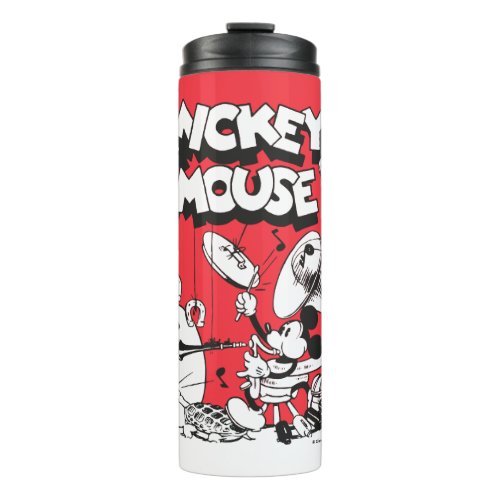 Vintage Mickey Silly Insturments Thermal Tumbler