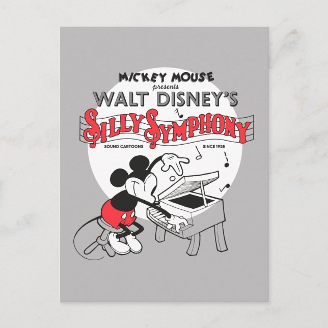 Vintage Mickey Silly Symphony Postcard (Front)