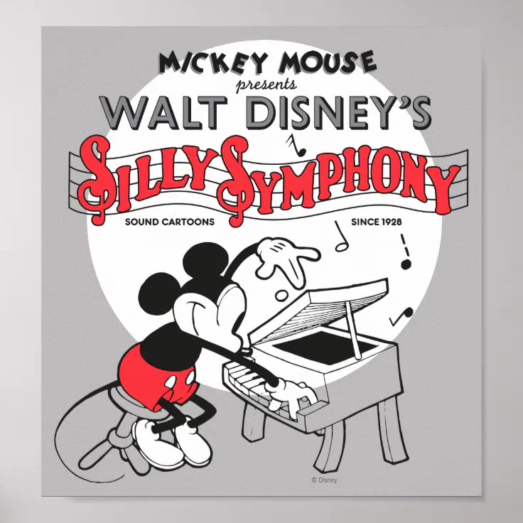 Vintage Mickey Silly Symphony Poster | Zazzle