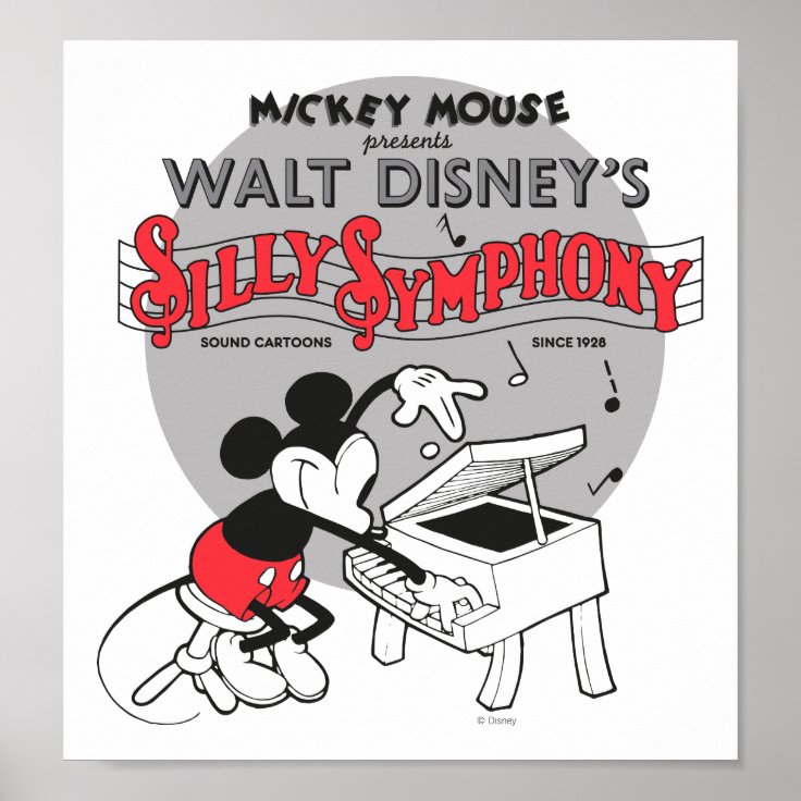 Vintage Mickey Silly Symphony Poster | Zazzle