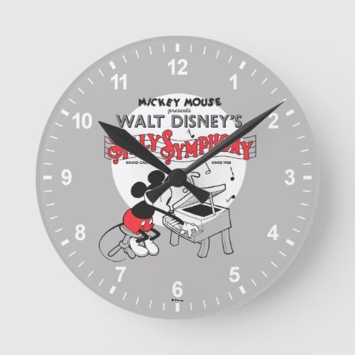 Vintage Mickey Silly Symphony Round Clock
