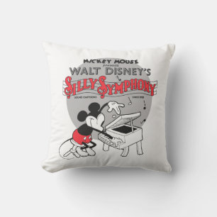 Vintage Mickey Silly Symphony Throw Pillow
