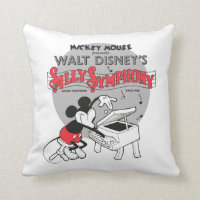 Vintage Mickey Silly Symphony Throw Pillow