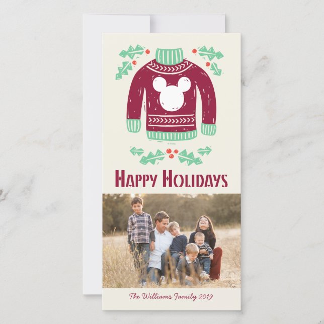 Vintage Mickey | Warm & Cozy Holiday Card (Front)