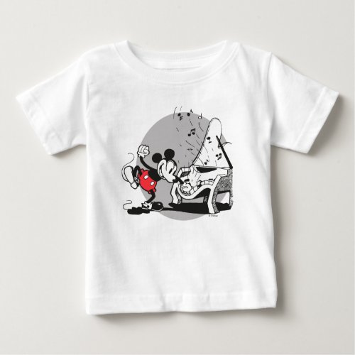 Vintage Mickey WIth Piano Baby T_Shirt