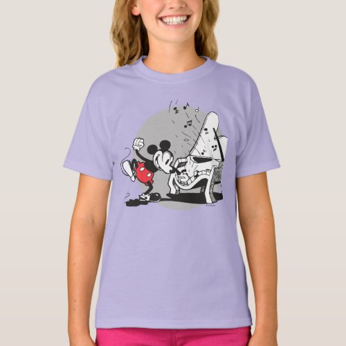 Vintage Mickey WIth Piano T_Shirt