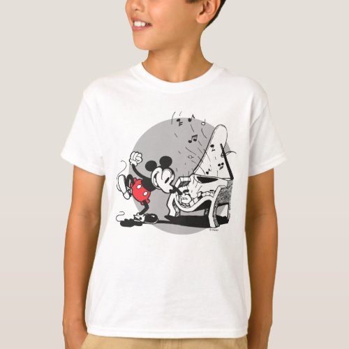 Vintage Mickey WIth Piano T_Shirt