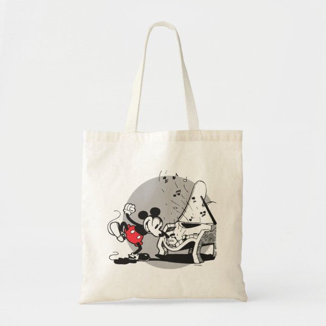 Vintage Mickey WIth Piano Tote Bag (Front)