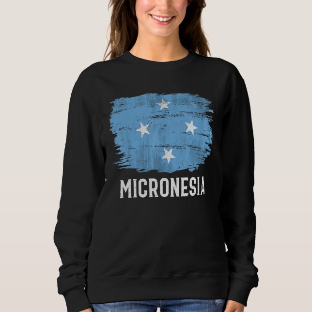 Vintage Micronesia Flag For Micronesian Sweatshirt (Front)