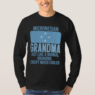 Vintage Micronesian Grandma Micronesia Flag for Mo T-Shirt