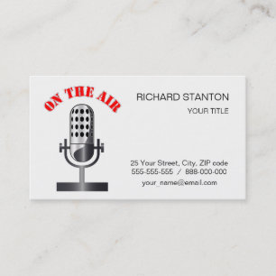 Vintage microphone business card