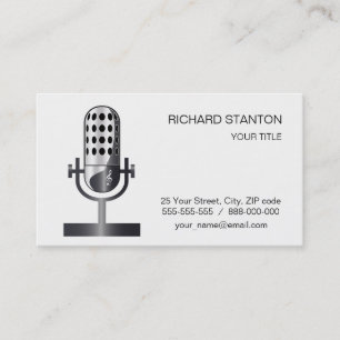 Vintage microphone business card