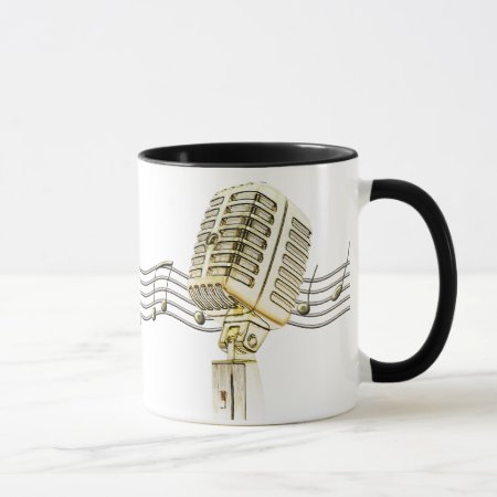 Vintage Microphone Design Coffee Mugs