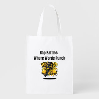 Vintage Microphone Hip Hop Rap Battles Digital Ill Grocery Bag
