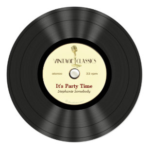 Vinyl Records Invitations Zazzle