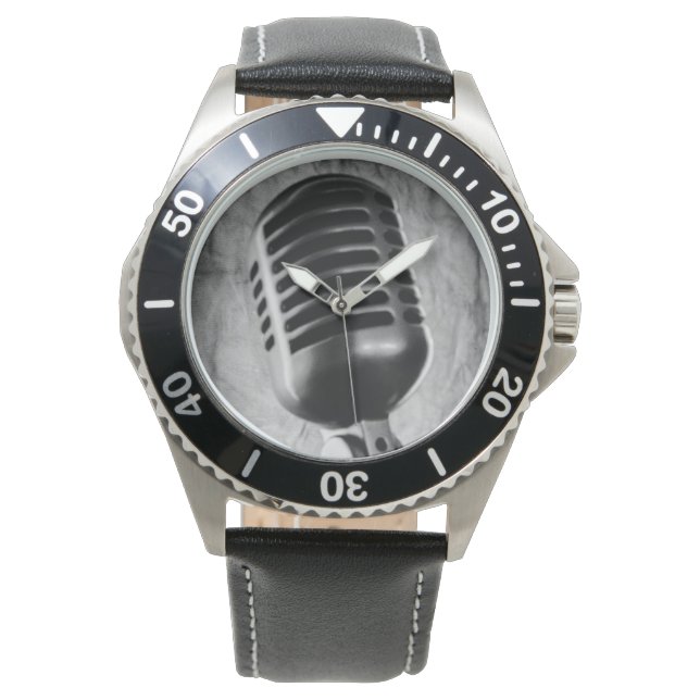 Vintage Microphone Watch (Front)
