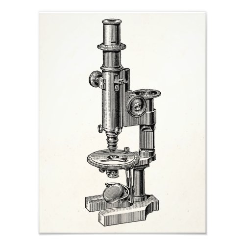 Vintage Microscopes Old Antique Science Microscope Photo Print