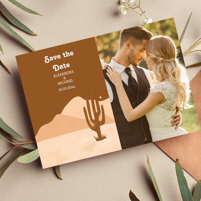 Vintage Mid Century Desert Wedding Save The Date (Creator Uploaded)