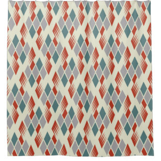 Vintage Mid Century Modern Atomic Design Shower Cu Curtain