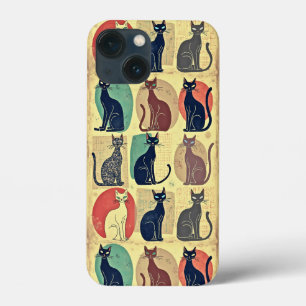 Vintage Mid-Century Modern Cats iPhone 13 Mini Case