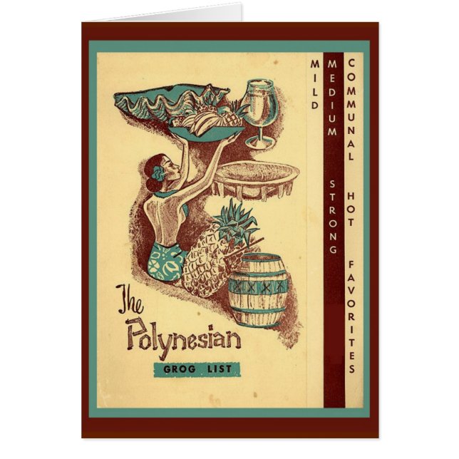 Vintage Mid-century Tiki Menu (Front)