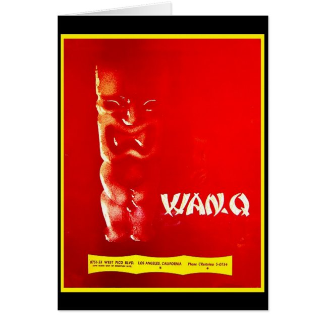 Vintage Mid-century Tiki Menu (Front)