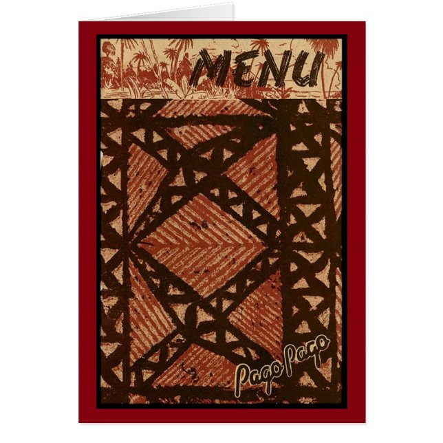 Vintage Mid-century Tiki Menu (Front)
