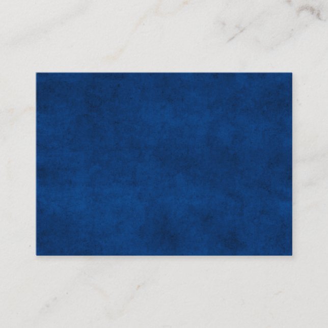 Vintage Midnight Blue Paper Parchment Template Business Card (Front)