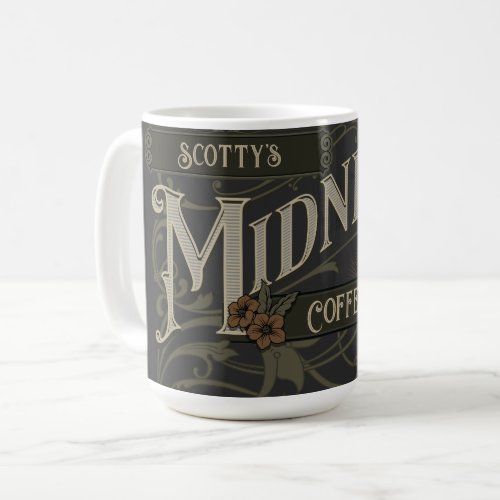 Vintage Midnight Coffee Bar Coffee Mug