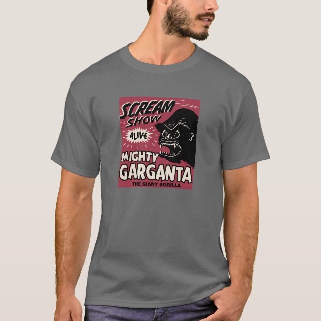 Vintage Might Garganta Gorilla Sideshow T-Shirt (Front)