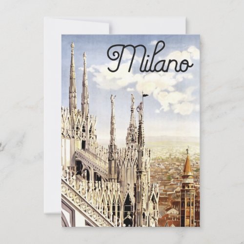 Vintage Milan Greeting Card