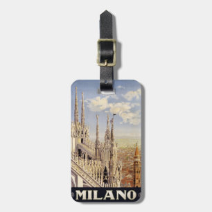 Vintage Milano Milan Italy custom luggage tag