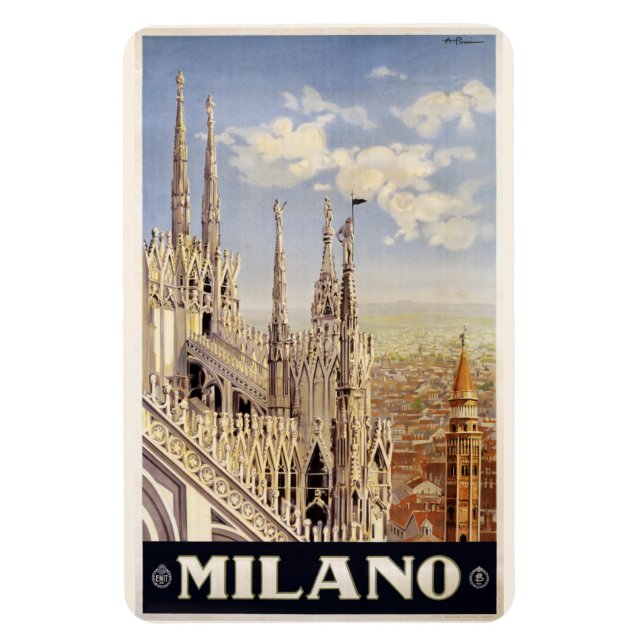 Vintage Milano Milan Italy magnet (Vertical)