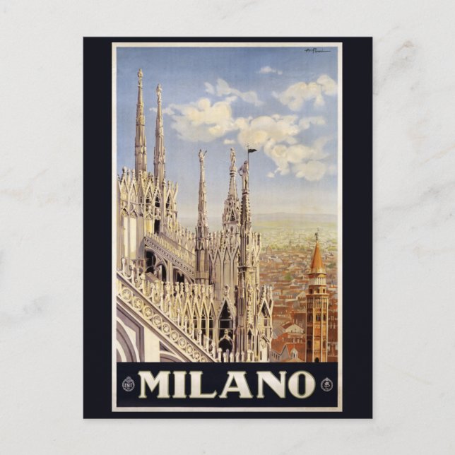 Vintage Milano Milan Italy postcard (Front)