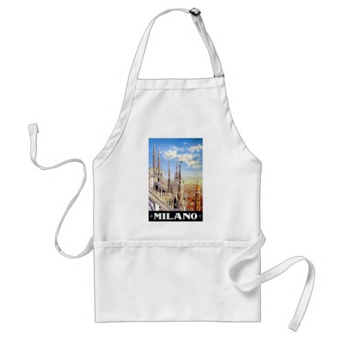 Vintage Milano Travel Adult Apron