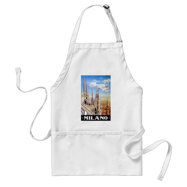 Vintage Milano Travel Adult Apron (Front)